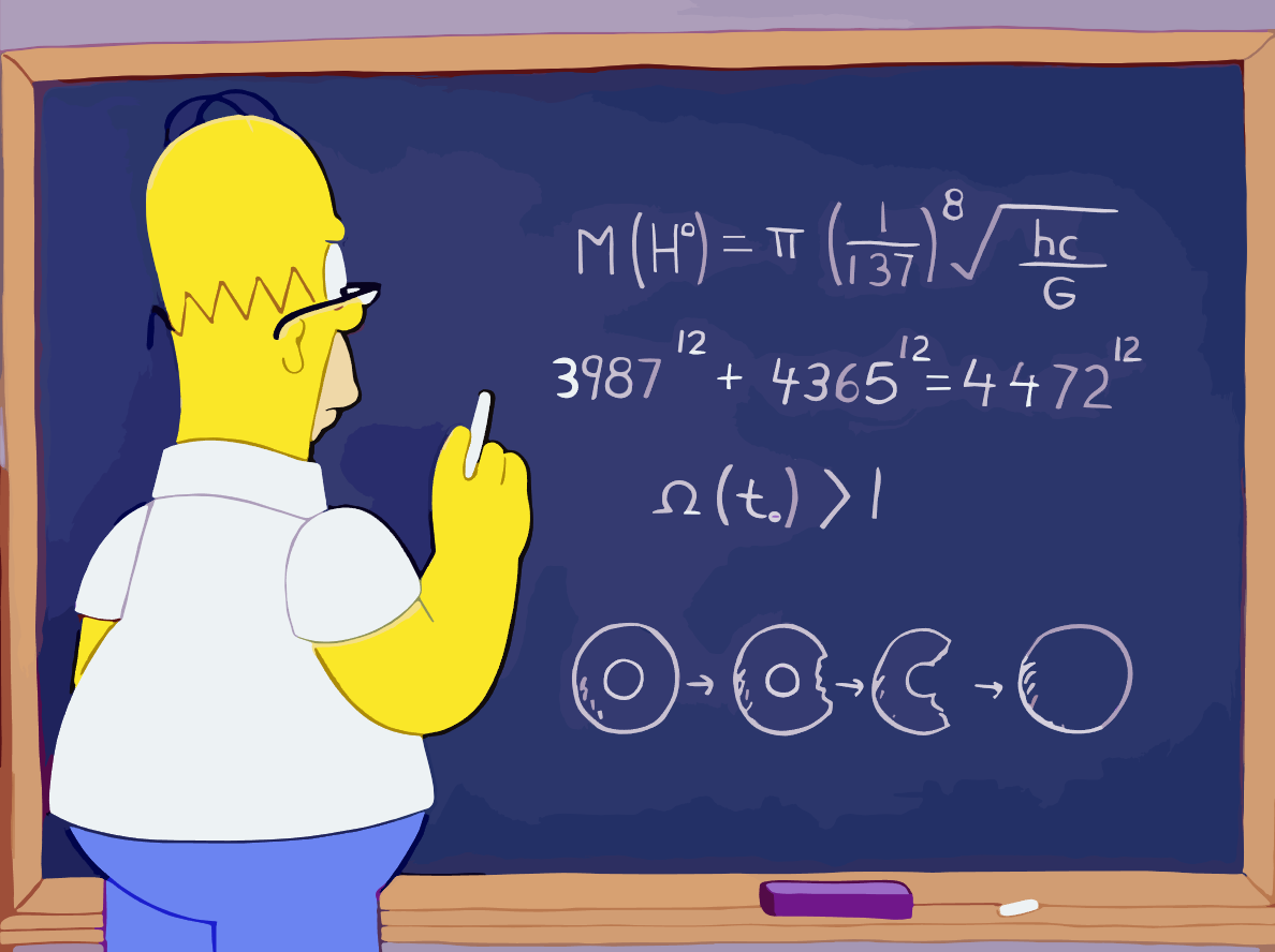 Photo of Homer at the blackboard